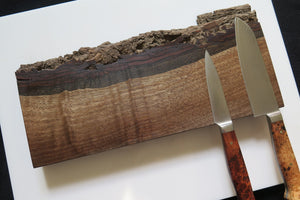 Walnut live edge with bark Magnetic knife racks