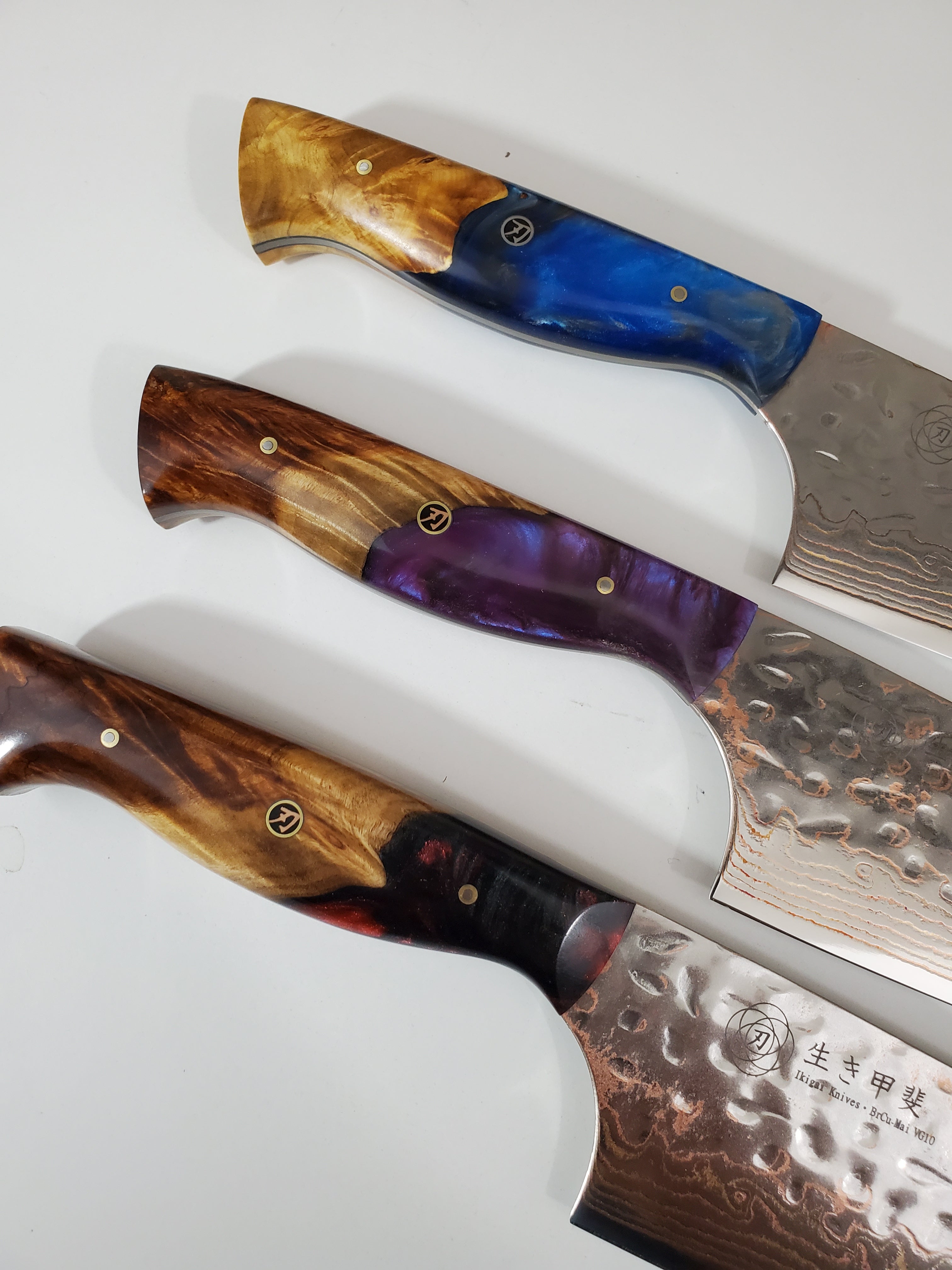 Br Cu Mai VG10 Rainbow Damascus Chef Knife - 8"