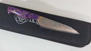 6" BrCu Mai VG10 Chef Knife - Purple Brass/Copper core - Acid Etched