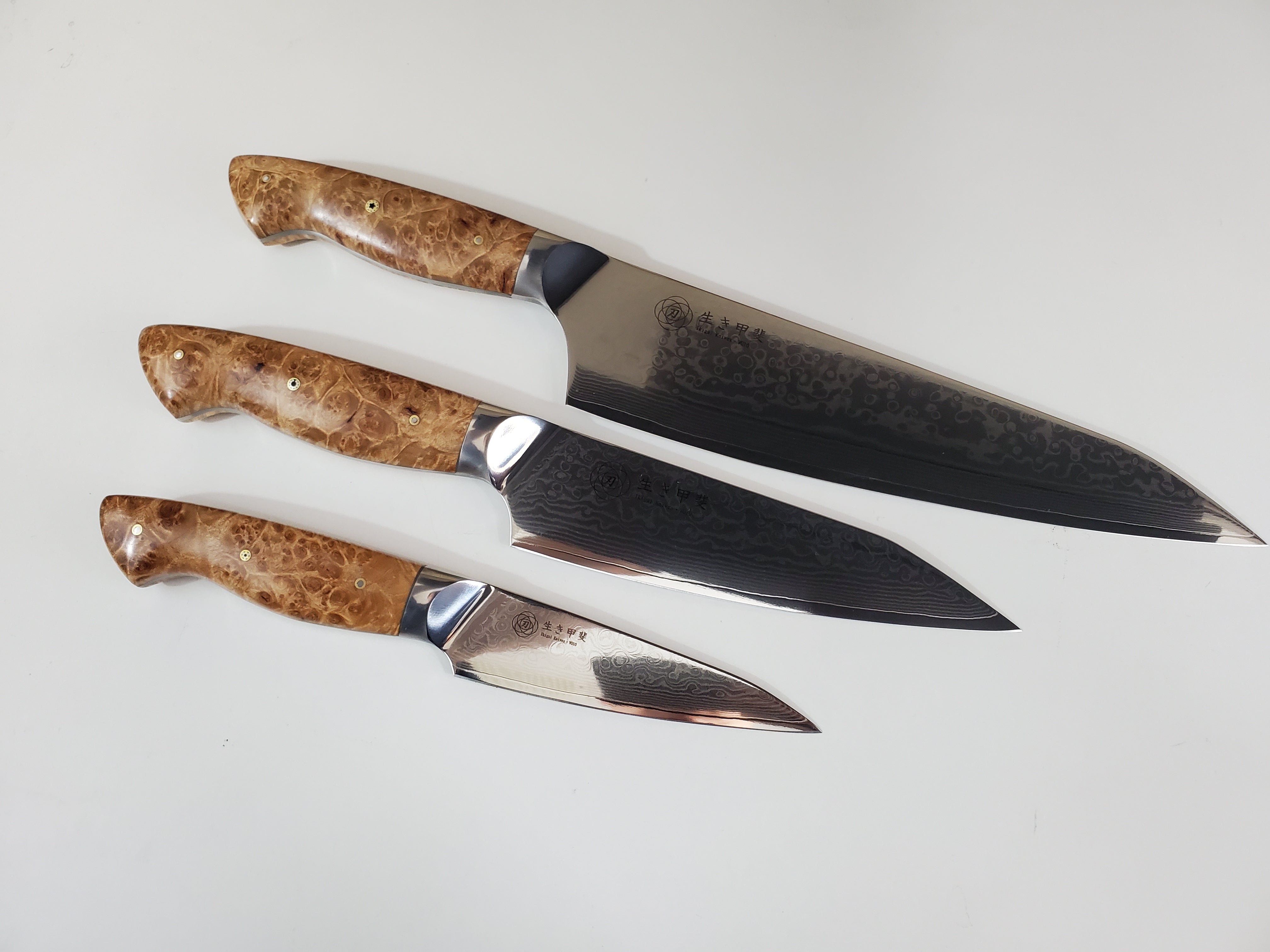 VG10 Damascus Chef knife set - 3pc  (paring)
