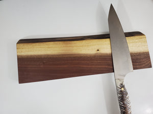 Walnut live edge no bark Magnetic knife racks