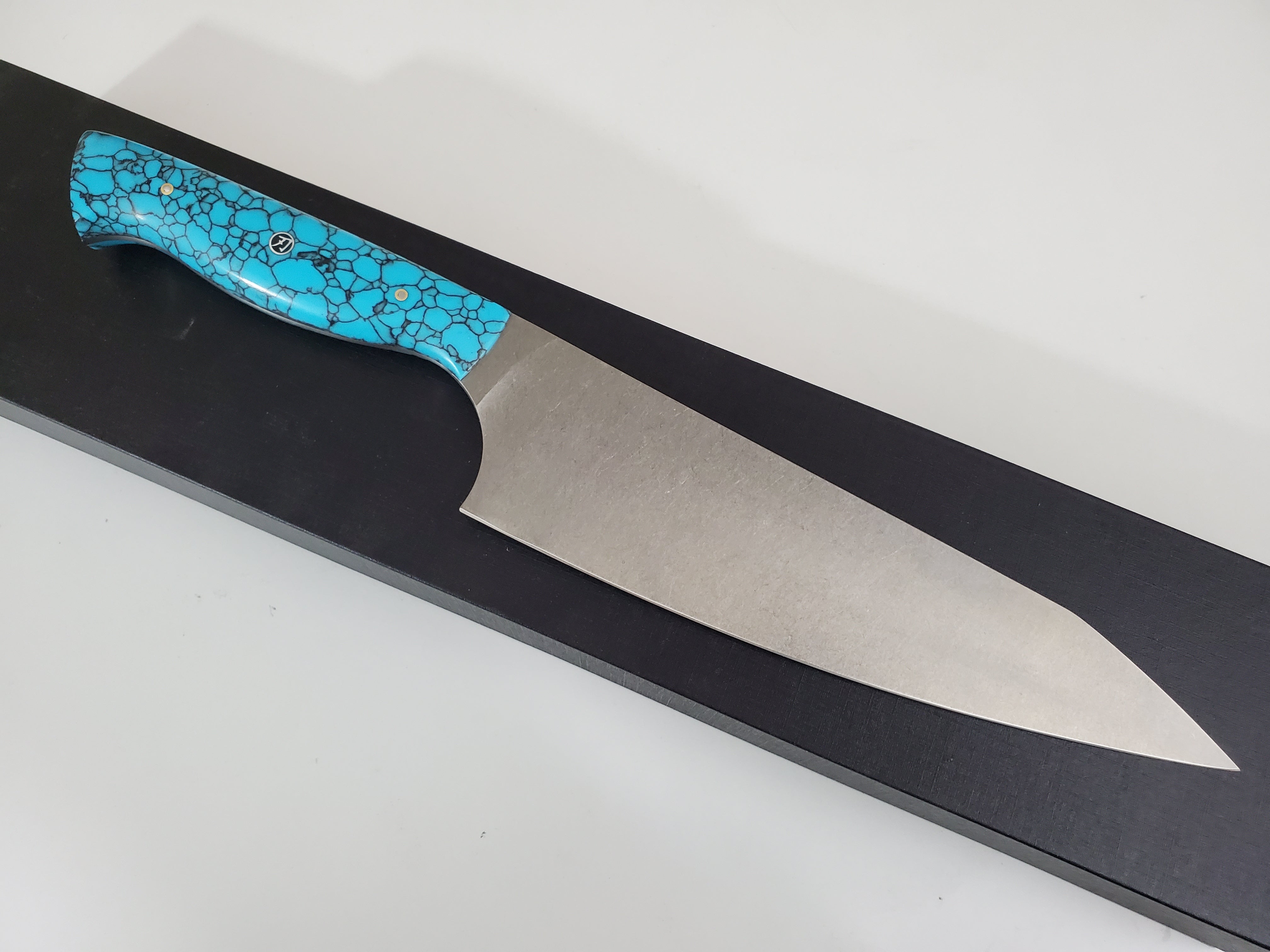 Custom chef knife with custom handles