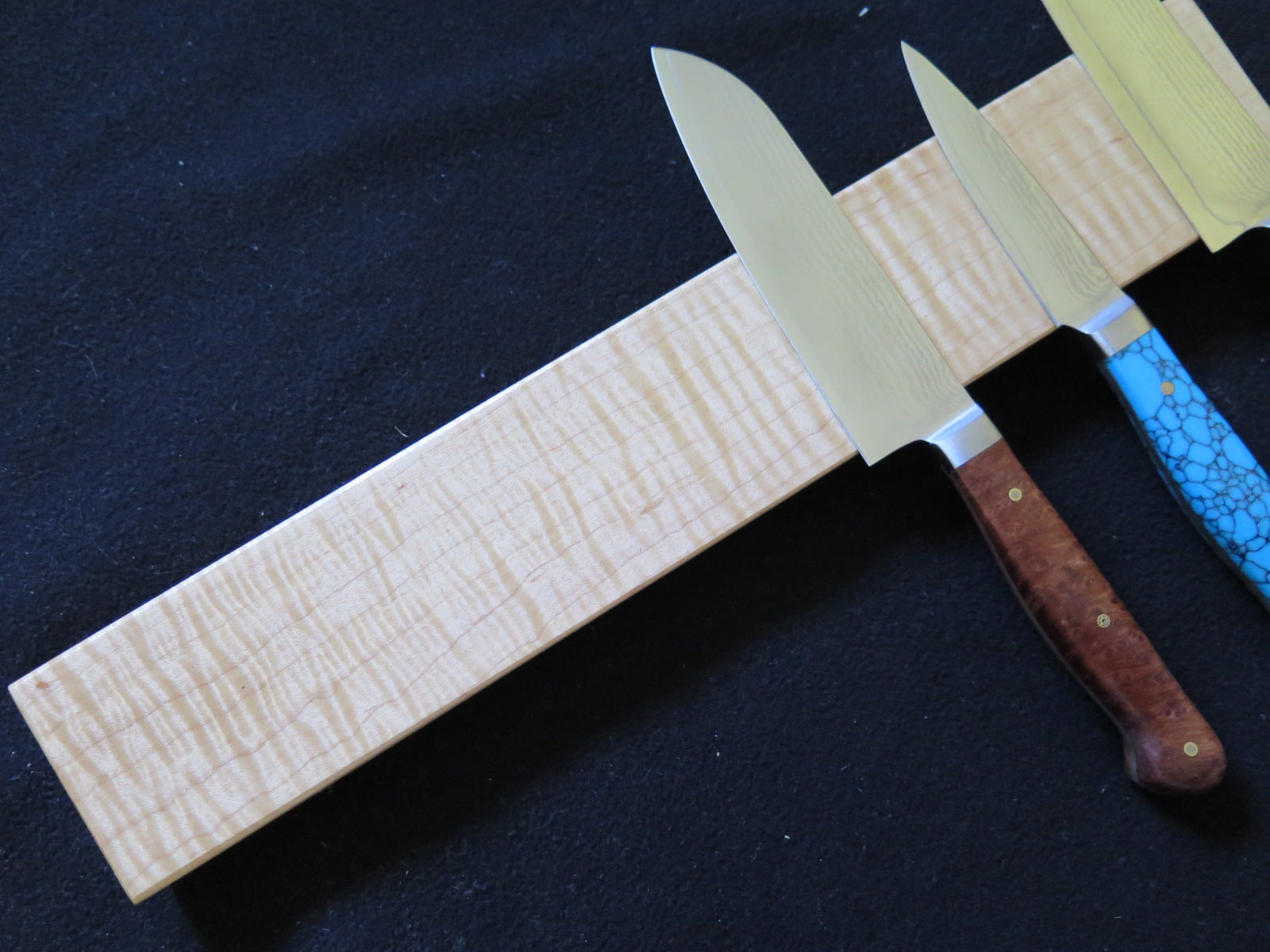 Tiger Maple Knife Rack, Magnetic Knife Rack, Knife Holder, Wood